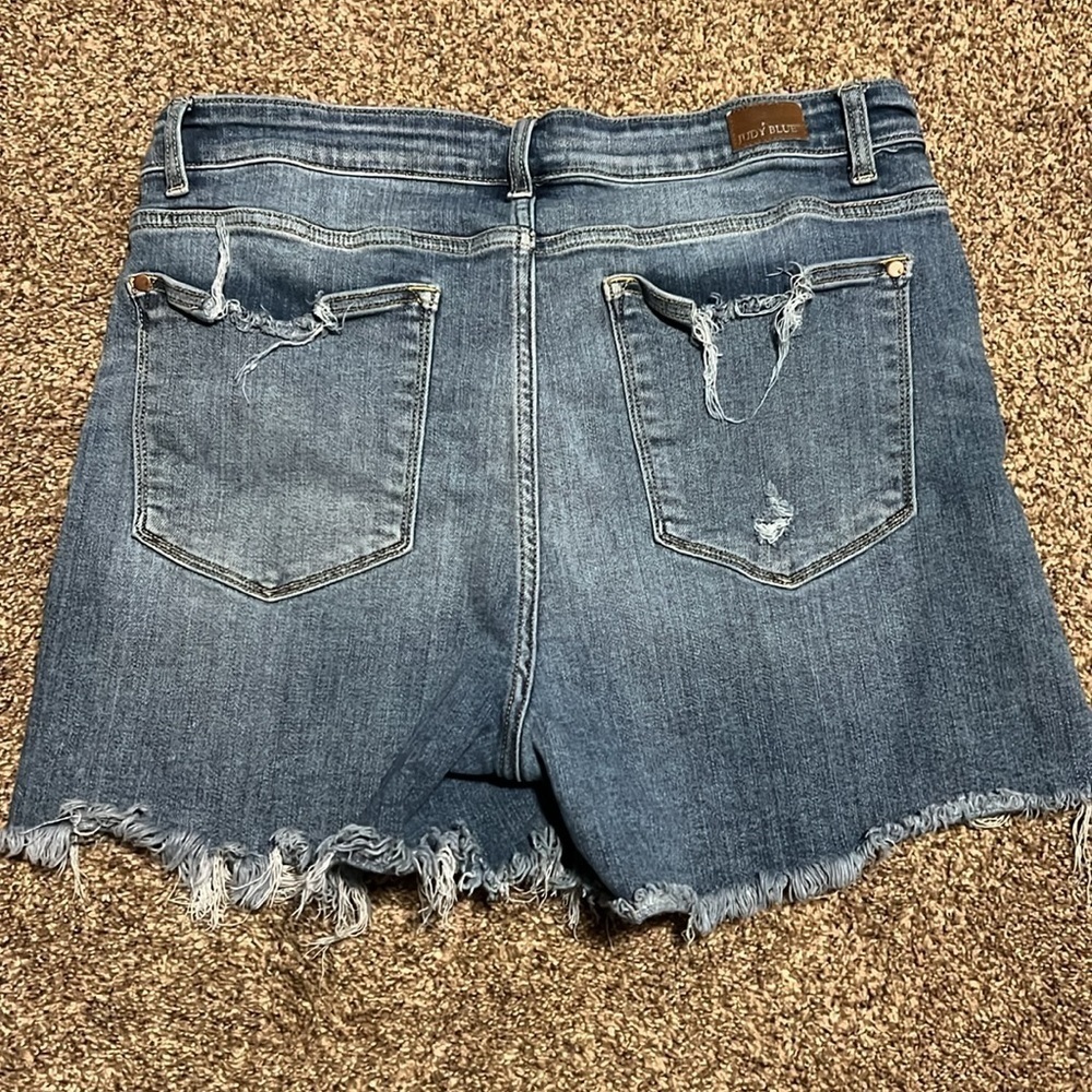 Judy Blue distressed light wash shorts - Picture 2 of 4